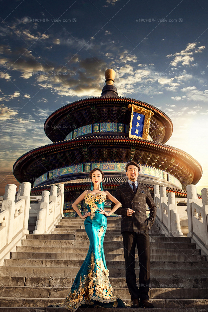北京婚纱摄影工作室，V视觉拍出好身材