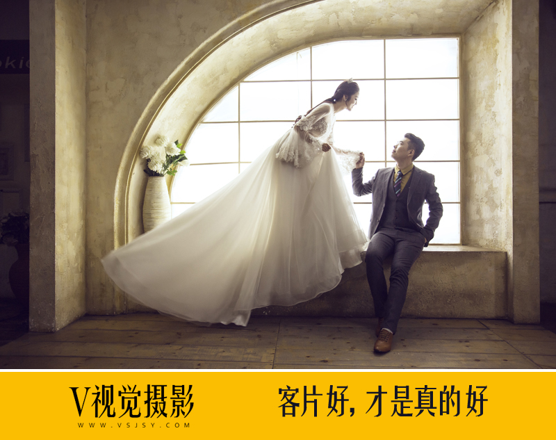 北京拍婚纱照哪家好，V视觉摄影客片赞