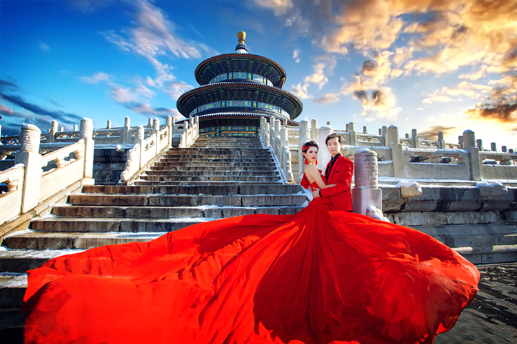 V视觉摄影的中国风婚纱照客片欣赏